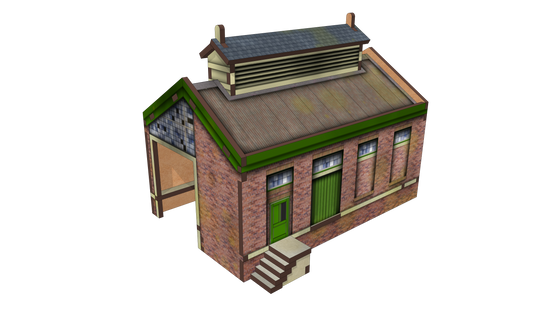 Brick Single Track Shed