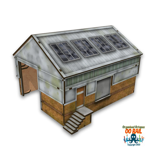 OO Scale Modern Single Track Engine/Goods Shed