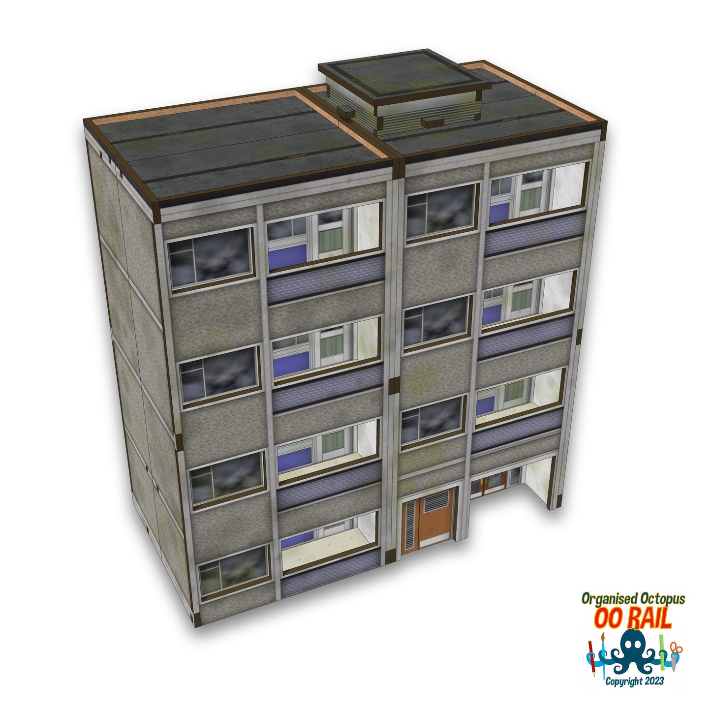 OO Scale Block of Flats - Entrance Module