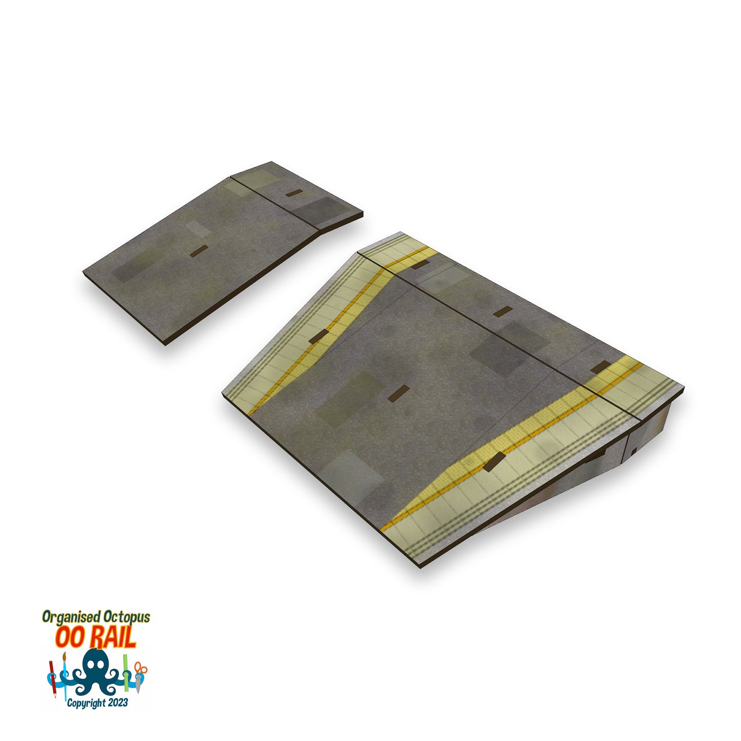 OO Scale Angled Platform Run Off Kit 7.6cm long.
