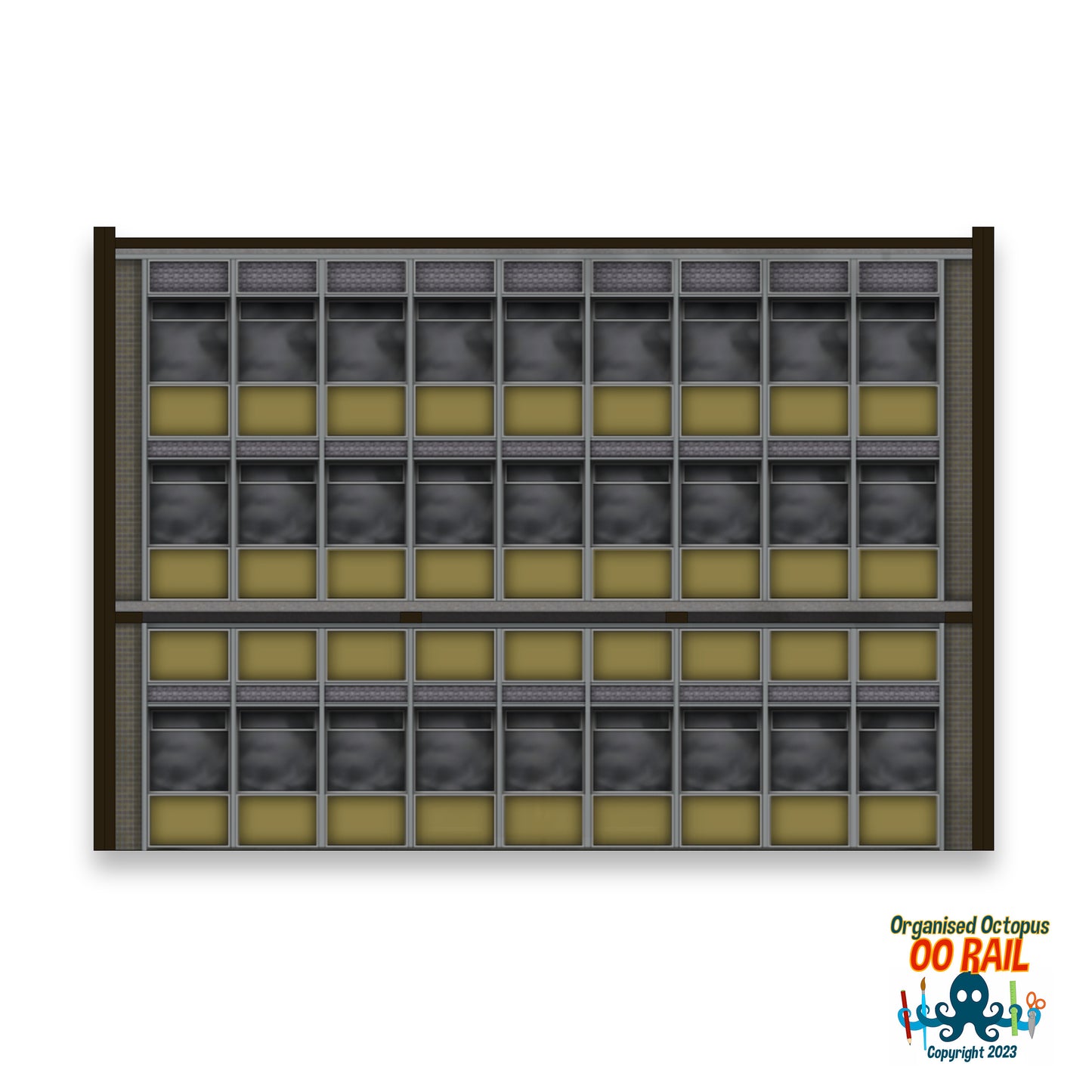 OO Scale 1970s Office/School Block - Backs Beige