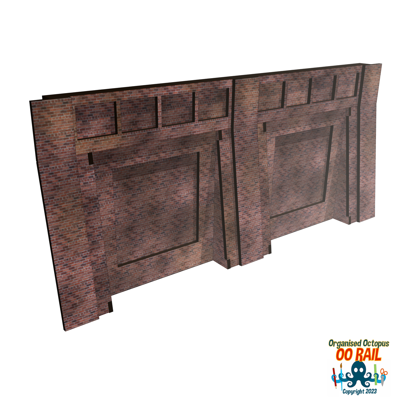 OO Scale Brick Retaining Wall