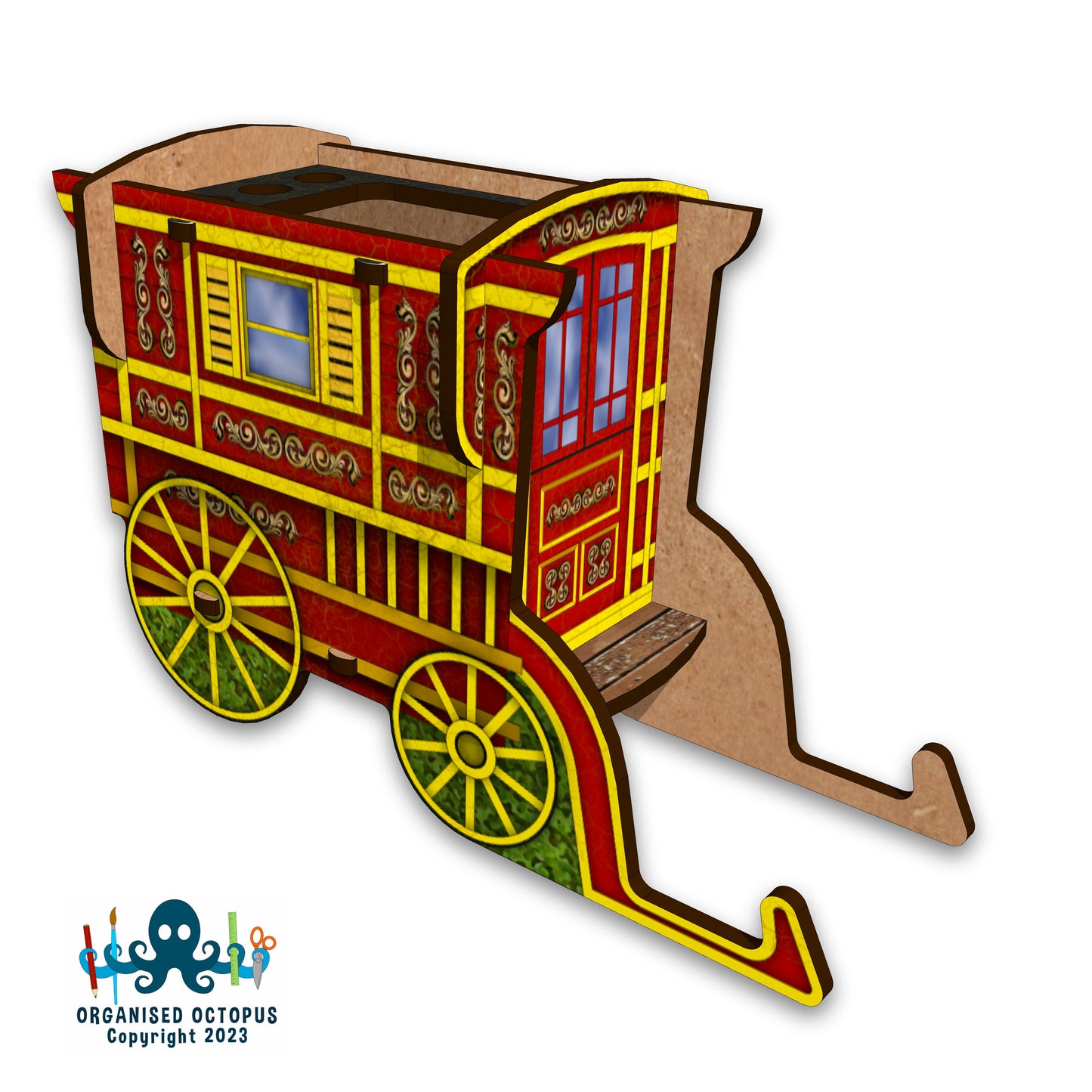 Tidy Gypsy Caravan (Red)