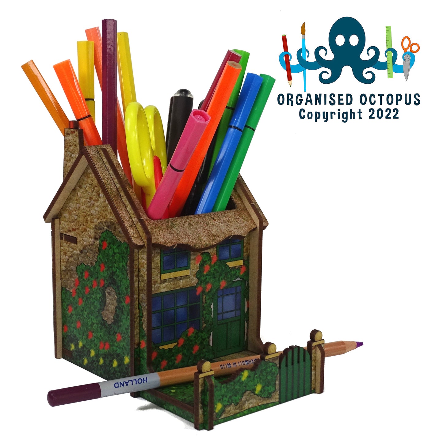 Rose Cottage with Garden Wall and Gate