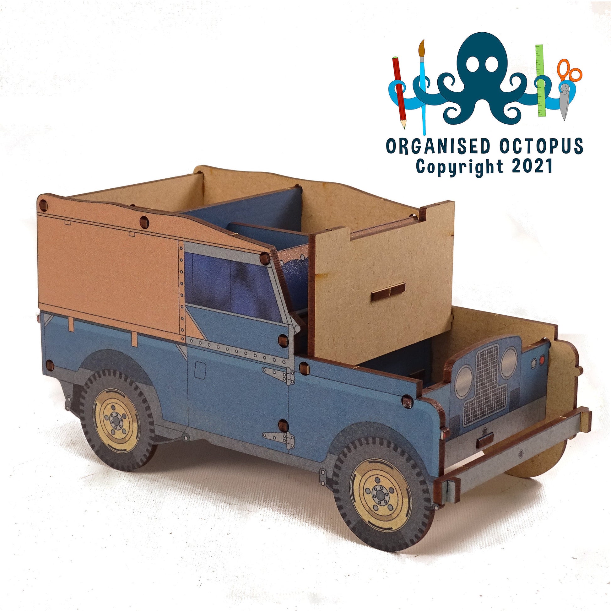 SWB Land Rover - Blue - Lift up bonnet