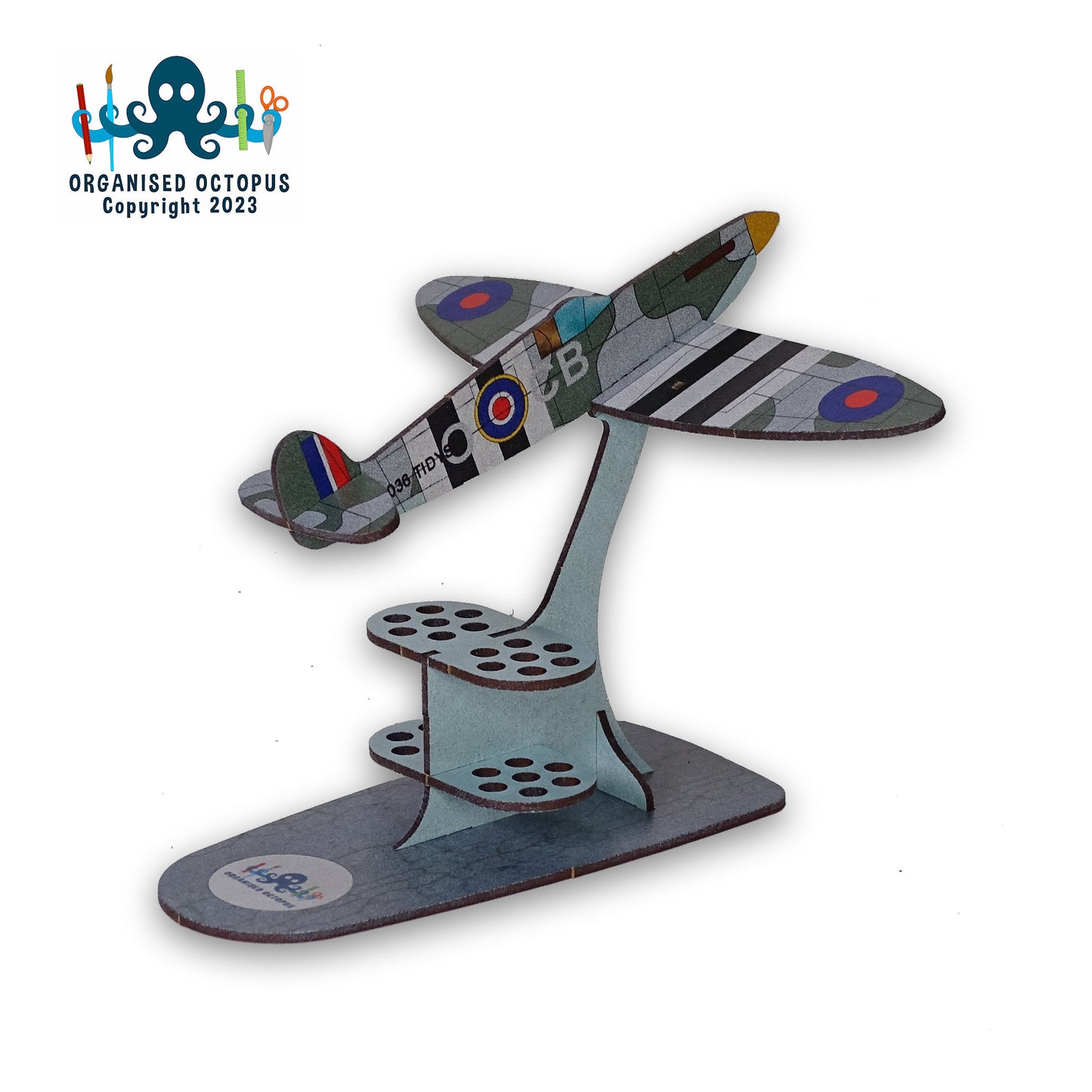 Super Marine Spitfire Brush Holder (Green - Grey)