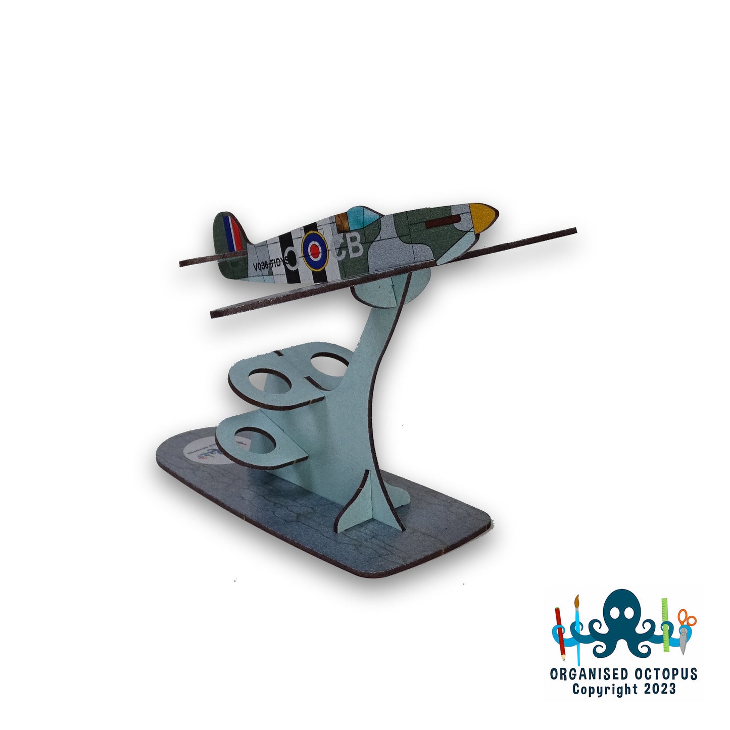 Super Marine Spitfire Pen Holder (Green - Grey)