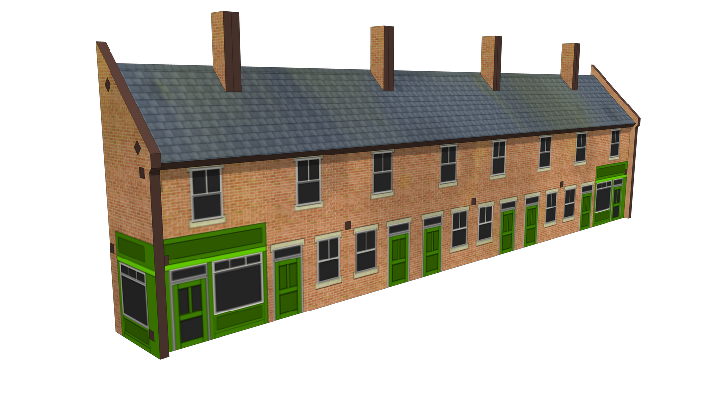 8 Terrace Houses with corner shop or pub