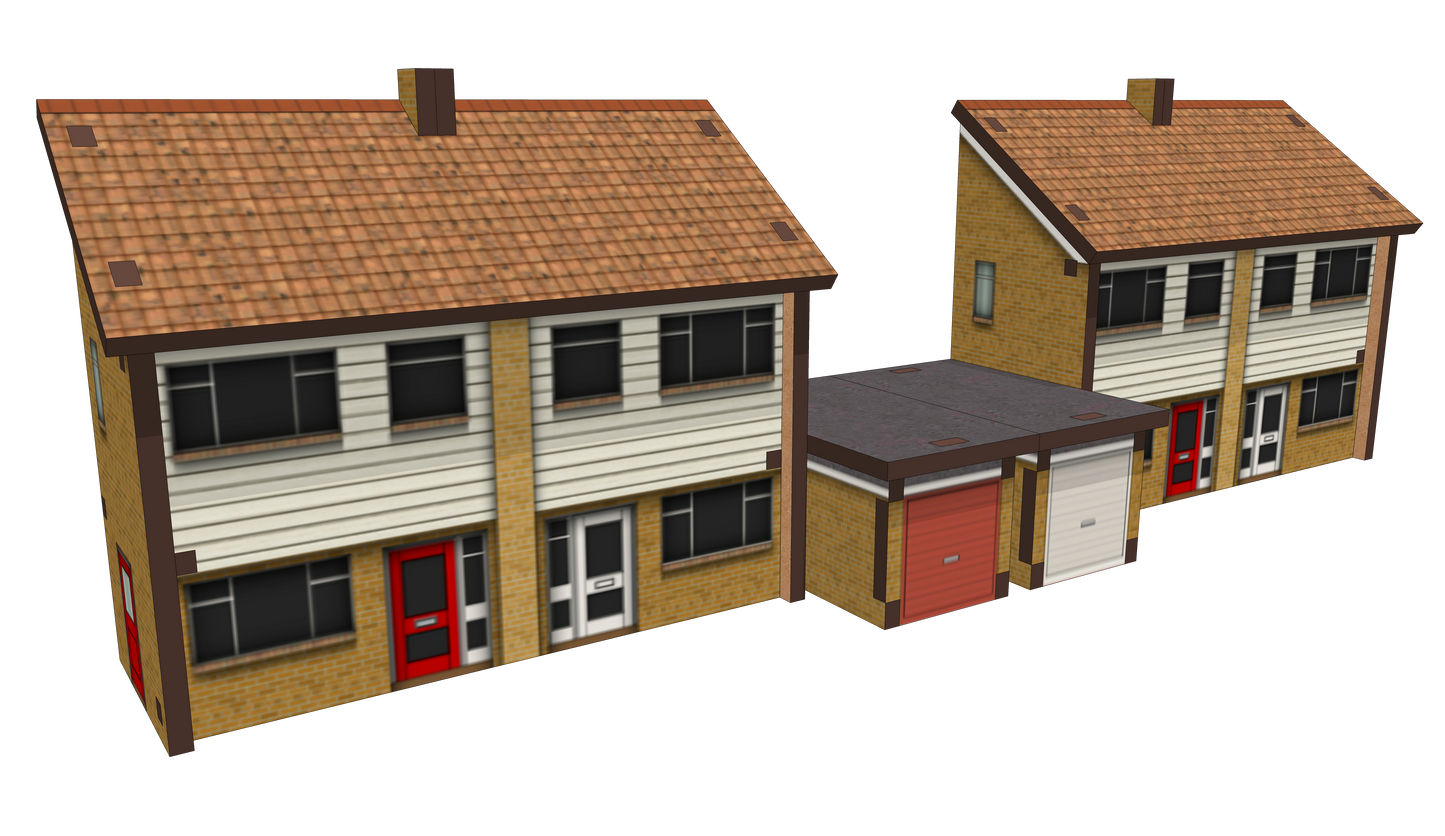 1970s Semi-Detached Houses with Garages