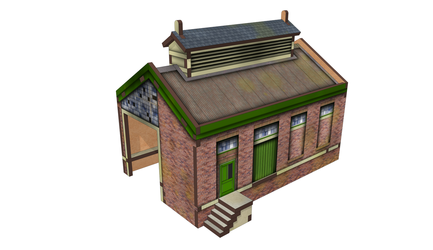 Brick Single Track Shed