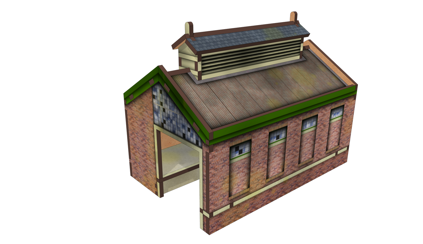 Brick Single Track Shed