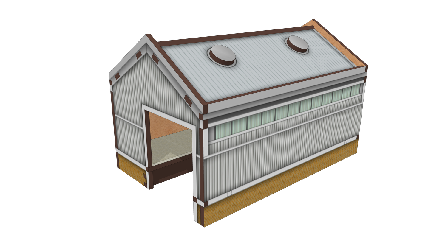 Modern Single Track Shed (Short)