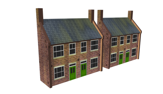 Low Relief Semi-Detached Houses (Wide)