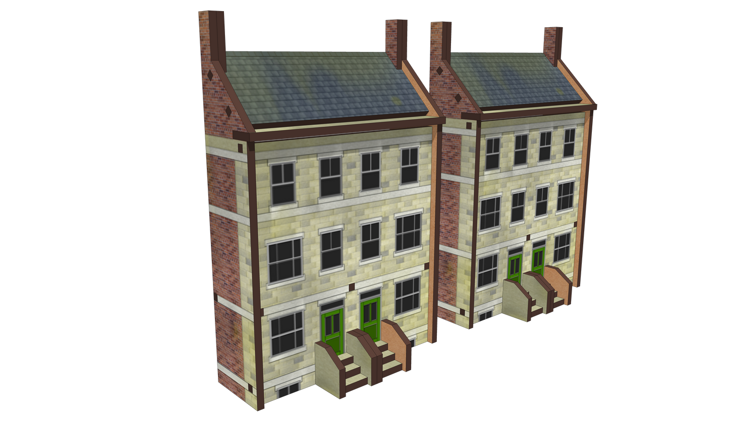 Low Relief Town House Fronts
