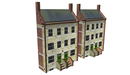 Low Relief Town House Fronts
