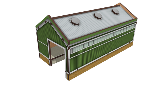 Modern Single Track Shed (Long)