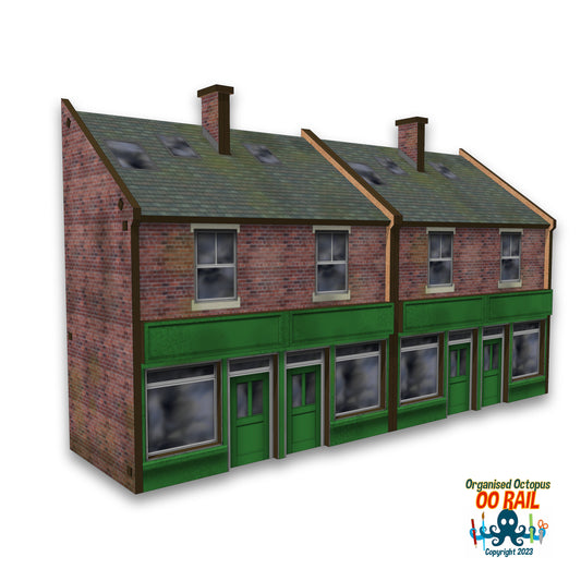 OO Scale 1900s Style Brick Shop Fronts
