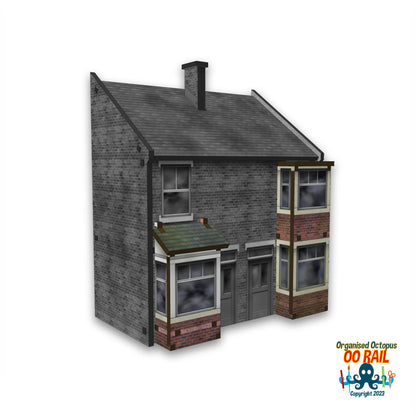 OO Scale 1900s Style Brick Front 1 Floor Window Bays