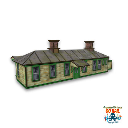 OO Scale 1900s Style Timber Railway Station with Canopy