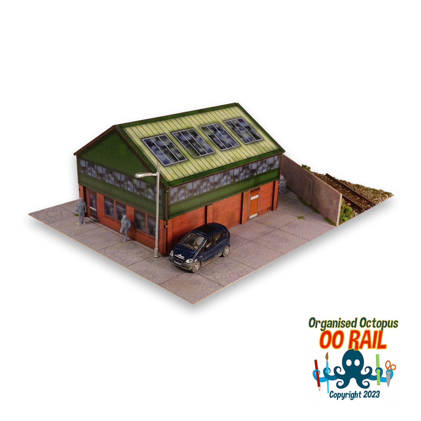 OO Scale Modern Small Industrial Unit with Mezzanine Office Floor