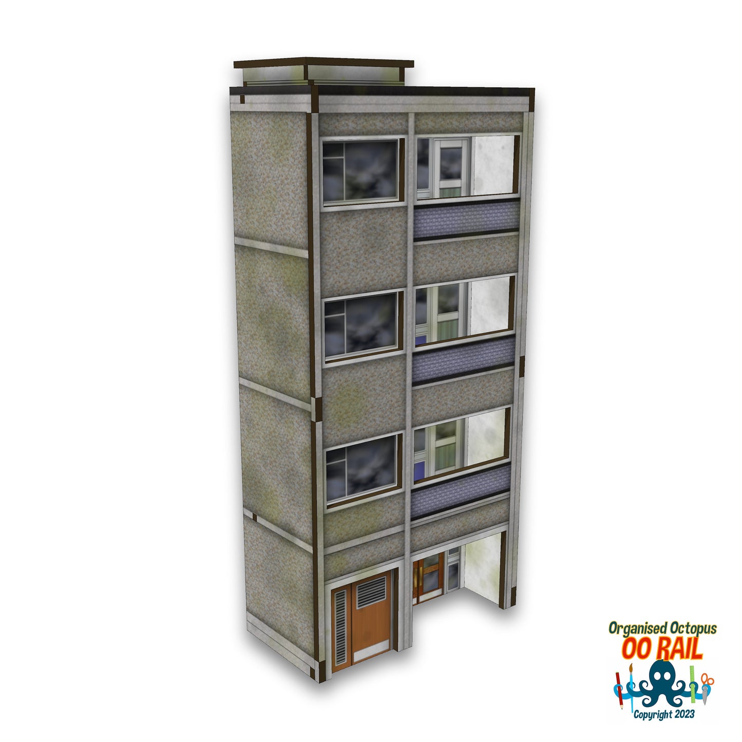 OO Scale Block of Flats - Entrance Module