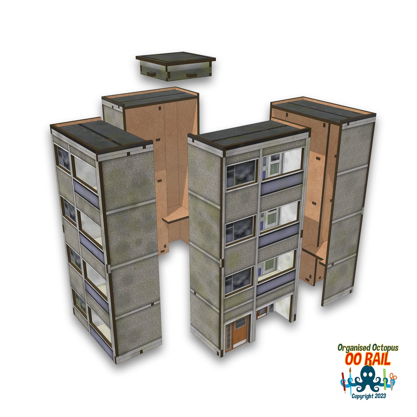 OO Scale Block of Flats - Multi - Module