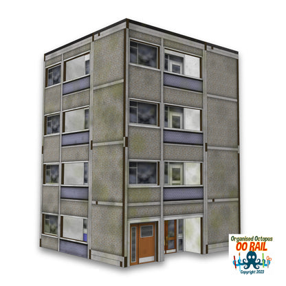 OO Scale Block of Flats - Multi - Module