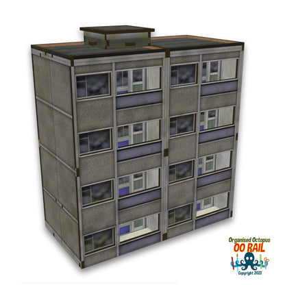 OO Scale Block of Flats - Multi - Module