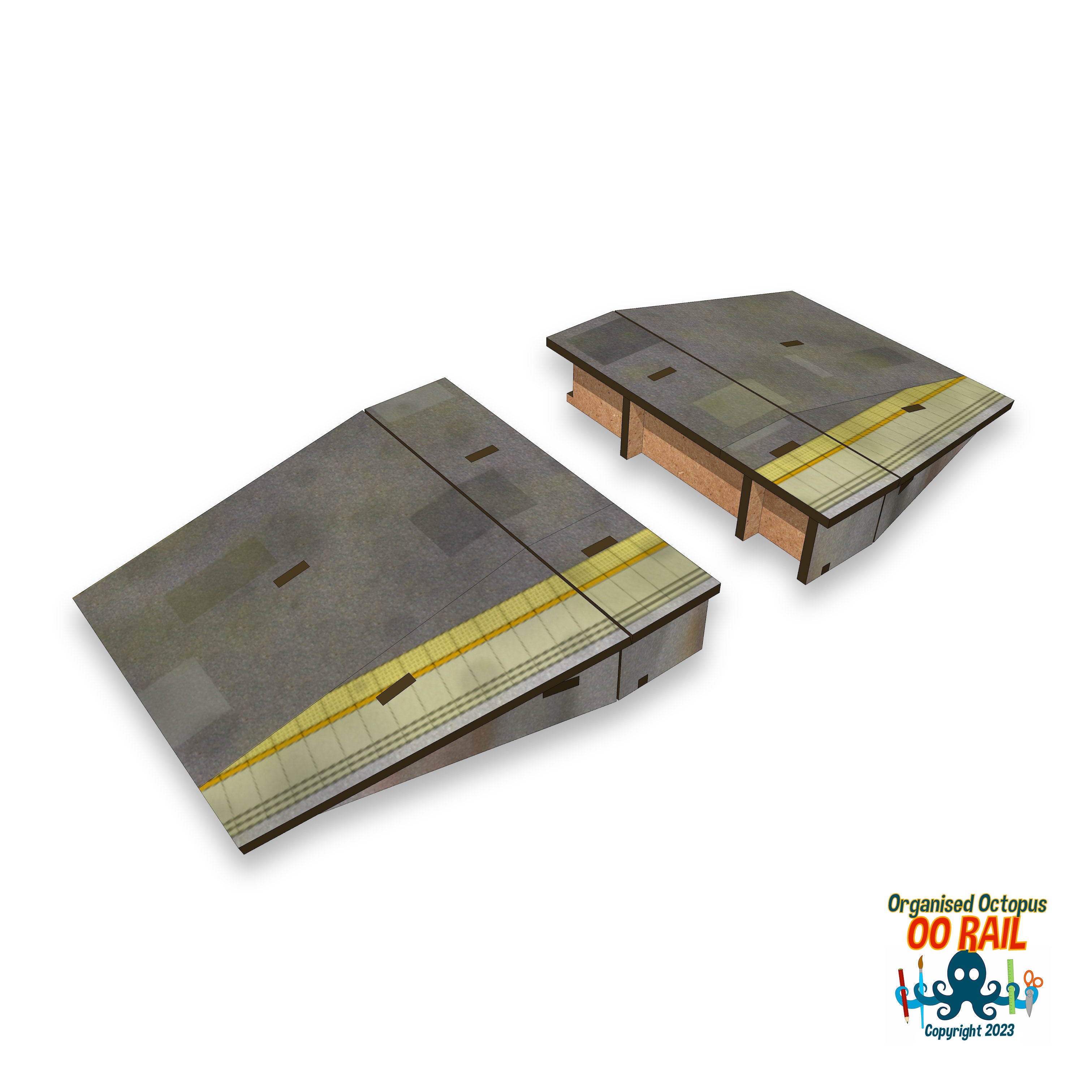 Slanted Platform OO Scale Angled Platform Run Off Kit 7.6cm long. – Organisedoctopus