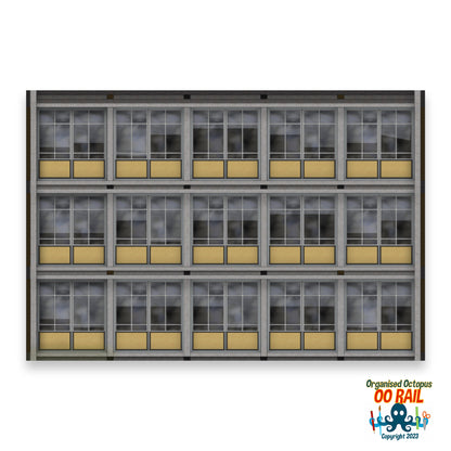 OO Scale 1970s Office/School Block - Backs Beige (2)