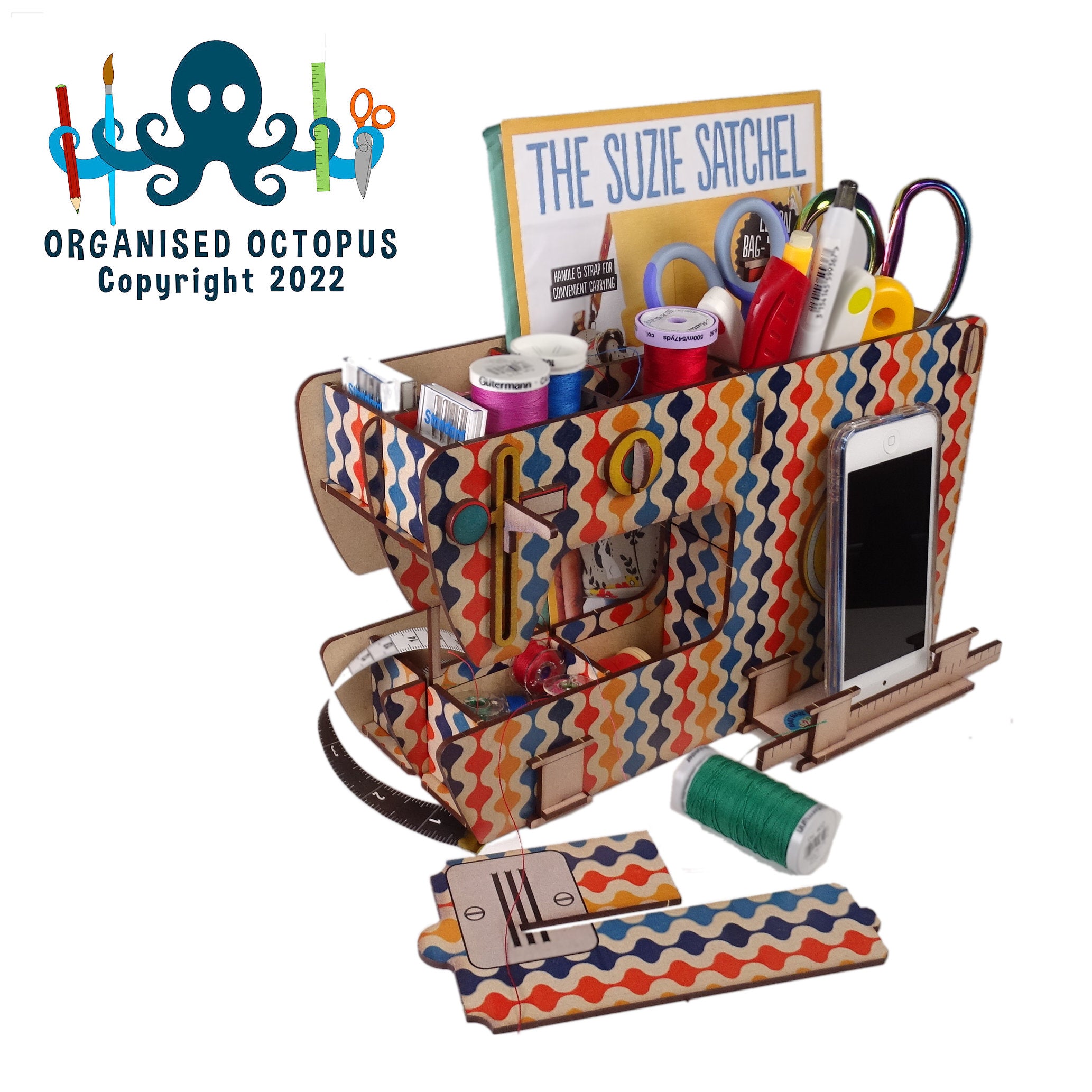 Harlequin Machine Sew Tidy Sewing Machine (Harlequin Pattern) – Organisedoctopus