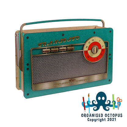 1950s Transistor Radio Hobby Tidy Green